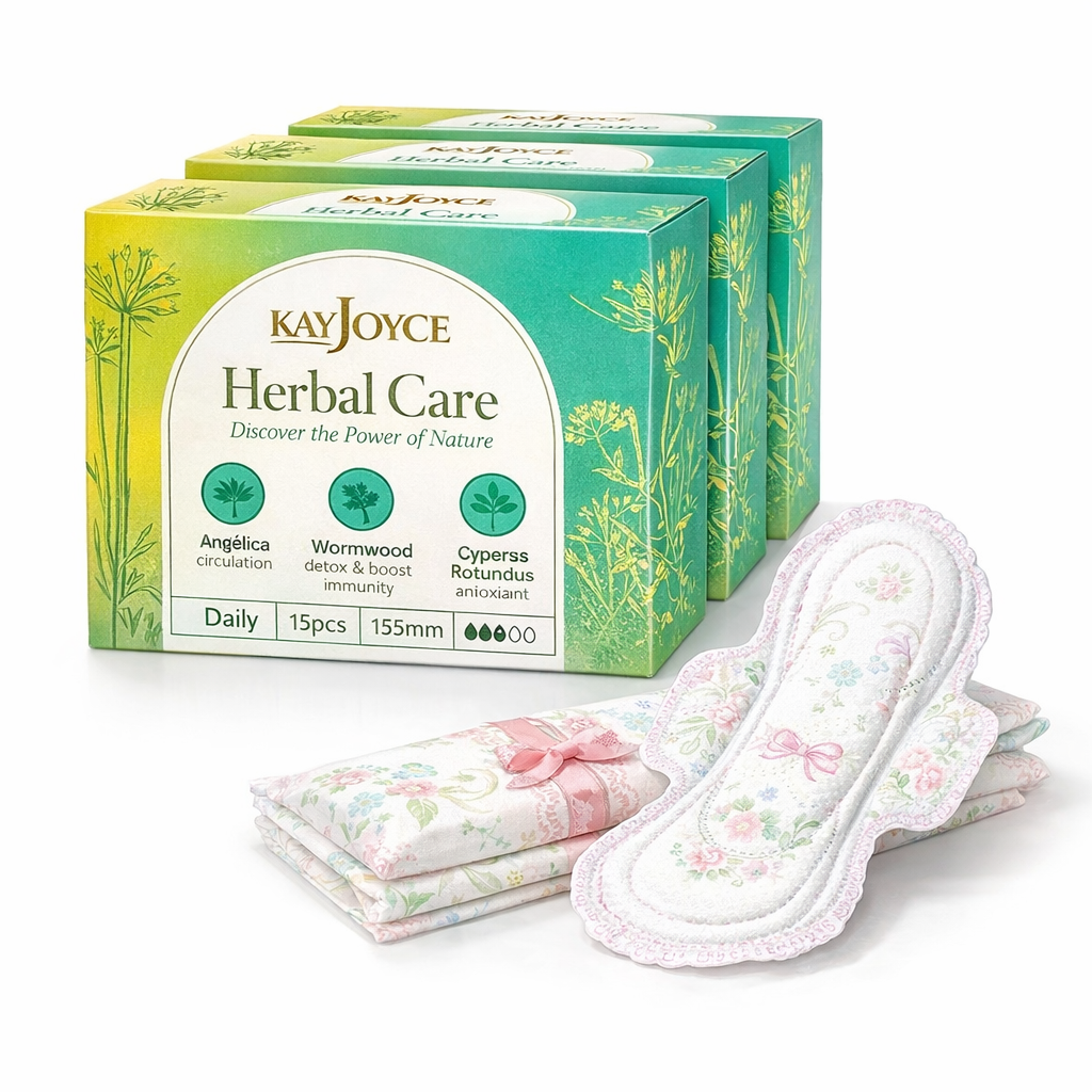 4 units KayJoyce Herbal Care - Soin Intime Naturel Quotidien 15 Almohadillas 155 mm